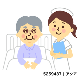 看護師と入院患者