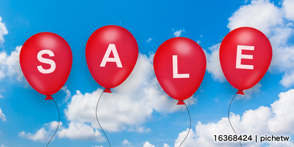 sale text on balloon