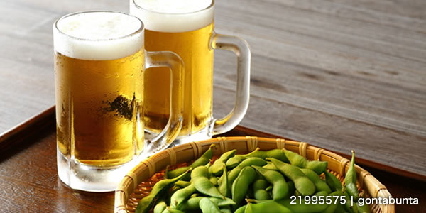 枝豆とビール