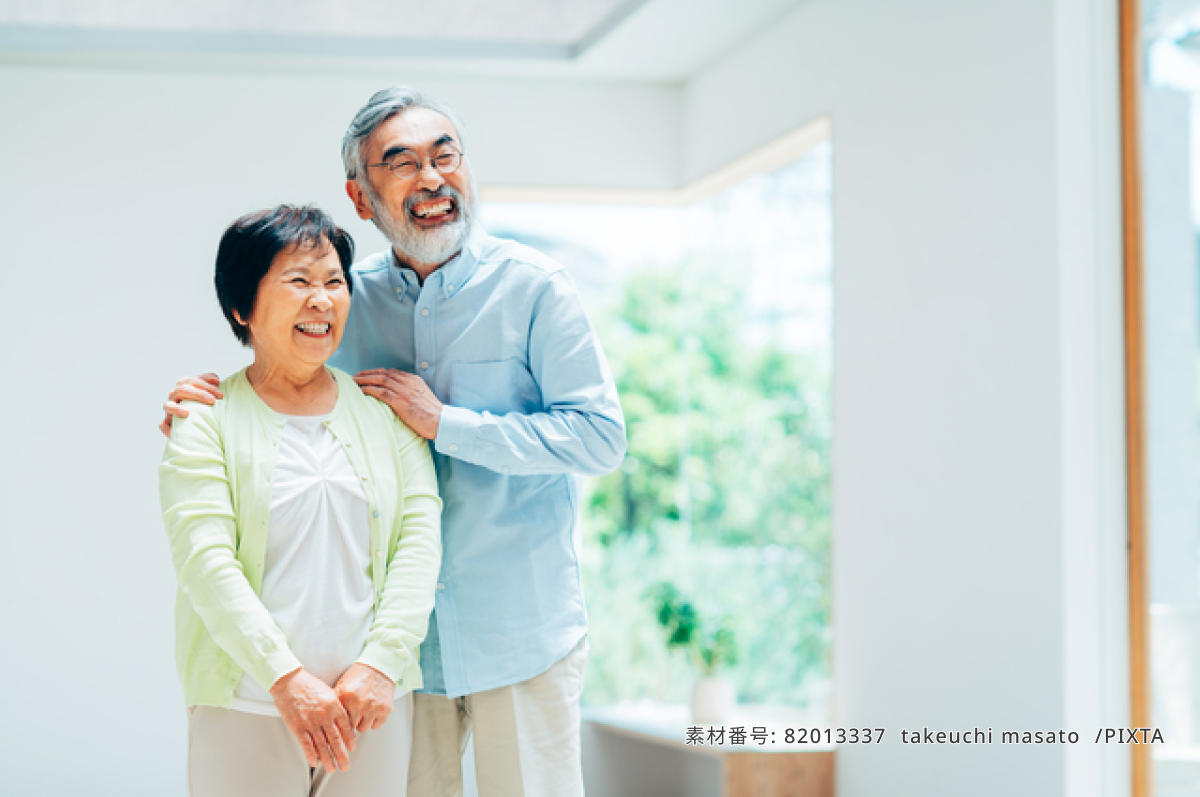 シニアの夫婦　